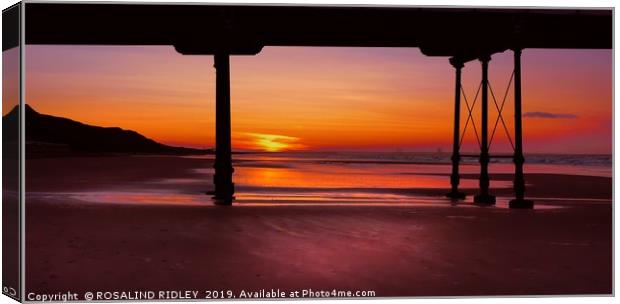 "Sunset at the pier" Canvas Print by ROS RIDLEY
