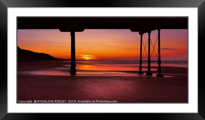 "Sunset at the pier" Framed Mounted Print by ROS RIDLEY