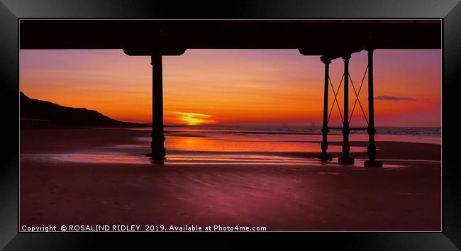 "Sunset at the pier" Framed Print by ROS RIDLEY