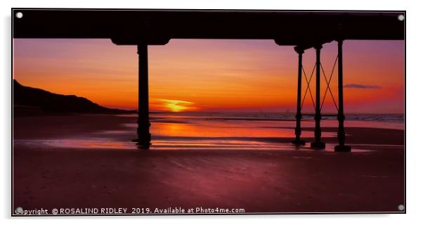 "Sunset at the pier" Acrylic by ROS RIDLEY