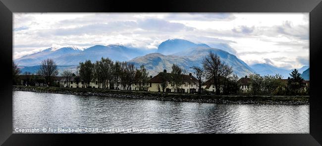 Ben Nevis and the Caledonian Canal Framed Print by Joy Newbould