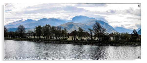 Ben Nevis and the Caledonian Canal Acrylic by Joy Newbould