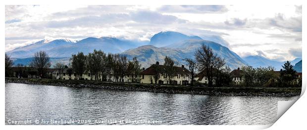 Ben Nevis and the Caledonian Canal Print by Joy Newbould