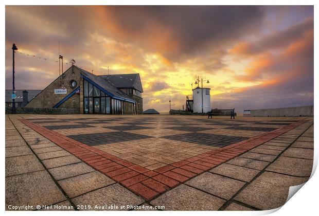Porthcawl Lifeboat Station Print by Neil Holman