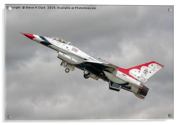 USAF Thunderbird Takeoff  Acrylic by Steve H Clark