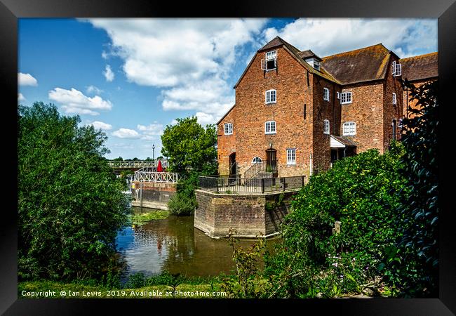 The Abbey Mill At Tewkebury Framed Print by Ian Lewis