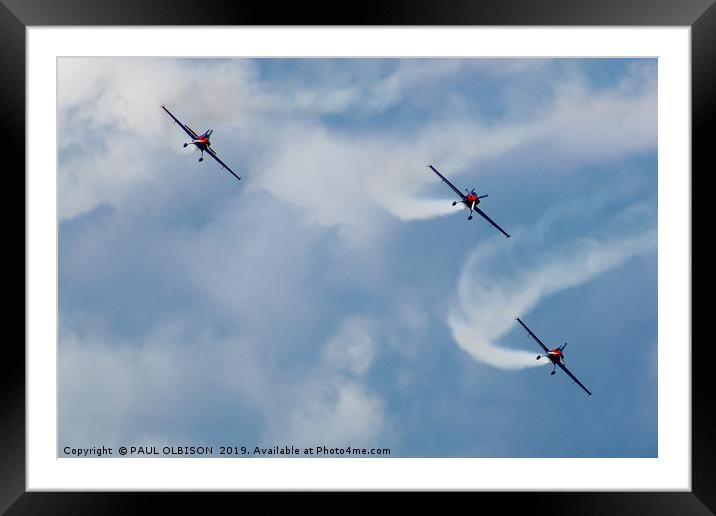 Stunt planes Framed Mounted Print by PAUL OLBISON