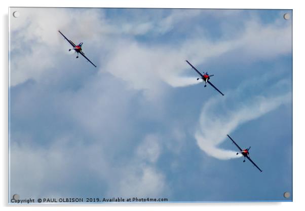 Stunt planes Acrylic by PAUL OLBISON