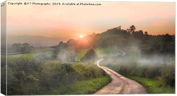 Mist over Knowle Hill Canvas Print by K7 Photography