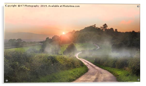 Mist over Knowle Hill Acrylic by K7 Photography