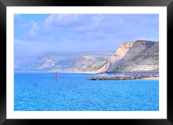 West Cliff near West Bay, Dorset. Framed Mounted Print by Malcolm McHugh