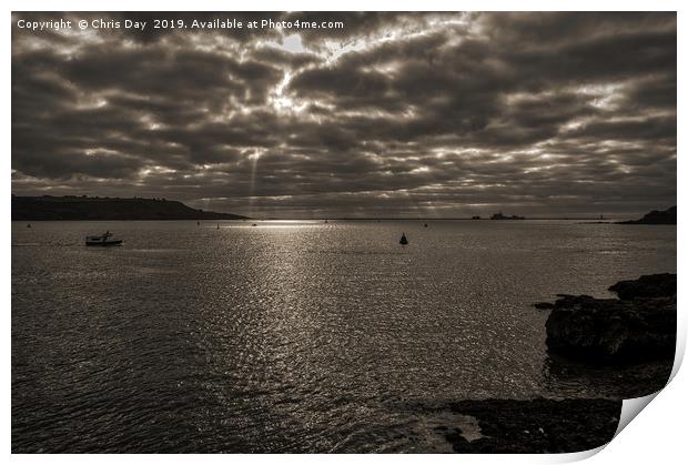 Plymouth Sepia Sound Print by Chris Day