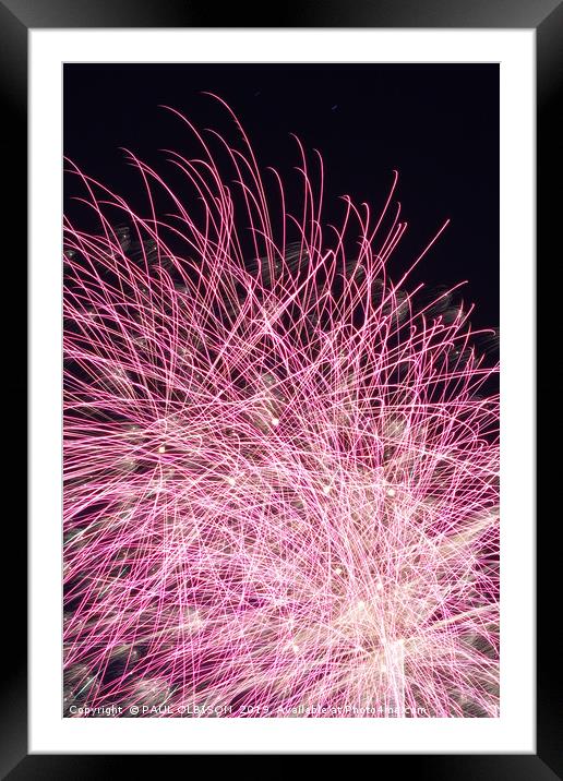 Fireworks Framed Mounted Print by PAUL OLBISON