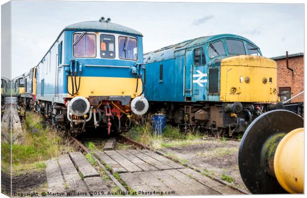 Old Diesel Locomotives Canvas Print by Martyn Williams