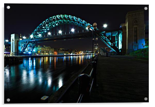 The Tyne Bridge - Newcastle upon Tyne Acrylic by David Lewins (LRPS)
