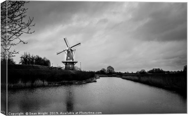 Windmill in Holland  Canvas Print by Sean Wright