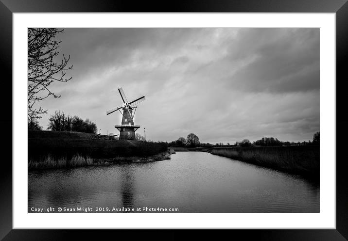 Windmill in Holland  Framed Mounted Print by Sean Wright