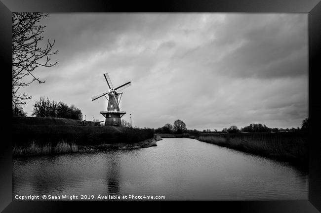 Windmill in Holland  Framed Print by Sean Wright