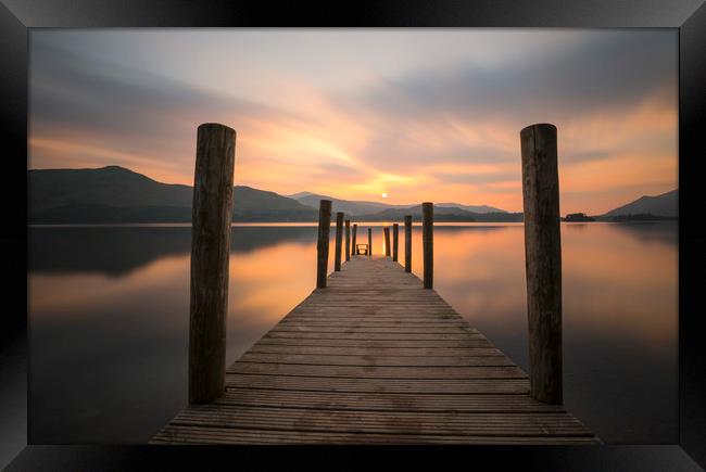 Ashness Jetty Derwent Water Framed Print by CHRIS BARNARD