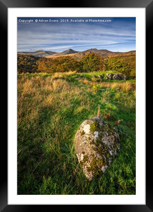 Moel Siabod Mountain Snowdonia Framed Mounted Print by Adrian Evans
