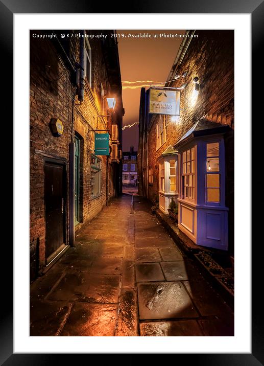 The Alleyways of Thirsk Framed Mounted Print by K7 Photography