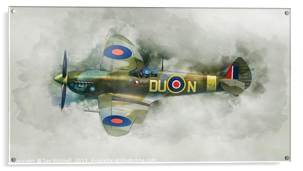 Spitfire Acrylic by Ian Mitchell