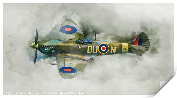 Spitfire Print by Ian Mitchell