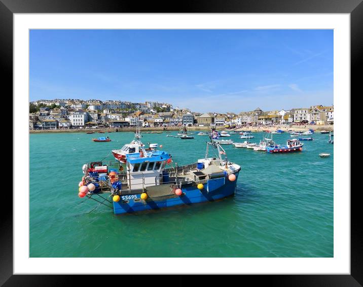 Beautiful St Ives Framed Mounted Print by Beryl Curran