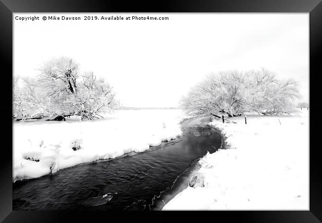Winter Stream Framed Print by Mike Dawson