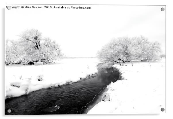 Winter Stream Acrylic by Mike Dawson