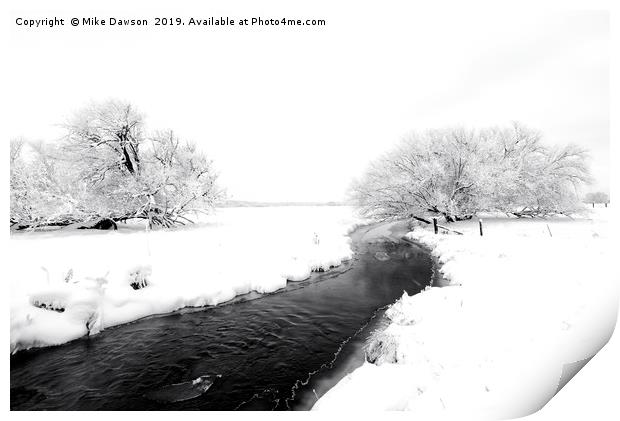 Winter Stream Print by Mike Dawson
