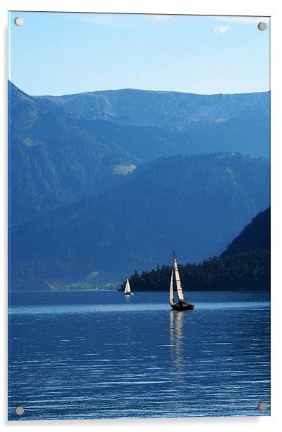 Austrian Lake Acrylic by Brian Beckett