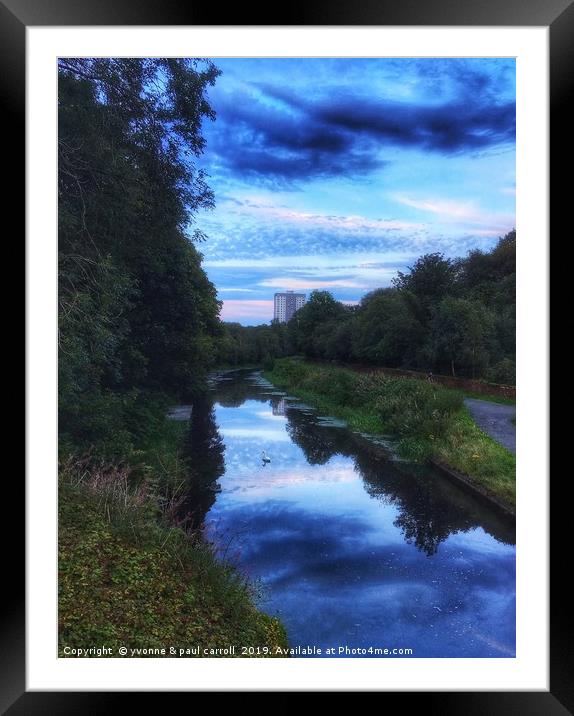 Forth & Clyde canal near Kelvindale / Maryhill Framed Mounted Print by yvonne & paul carroll