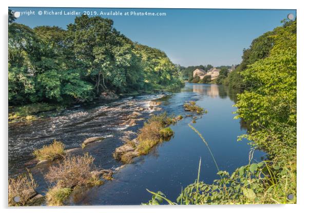 Summer on the River Tees at Barnard Castle Acrylic by Richard Laidler