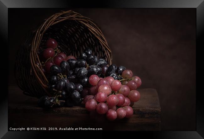 Grapes Framed Print by Angela H