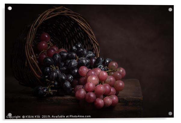 Grapes Acrylic by Angela H