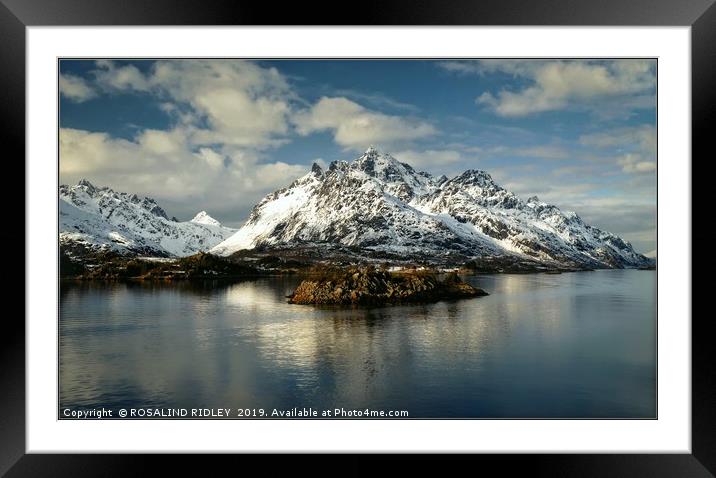 "Blue hour Lofoten Islands" Framed Mounted Print by ROS RIDLEY