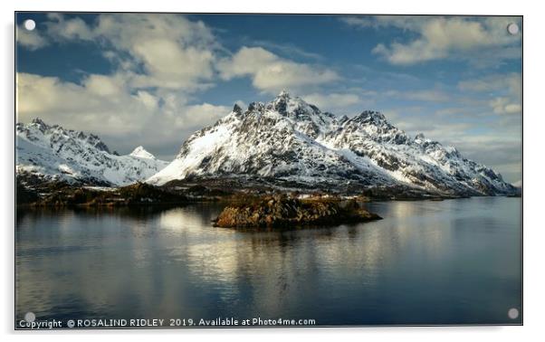 "Blue hour Lofoten Islands" Acrylic by ROS RIDLEY