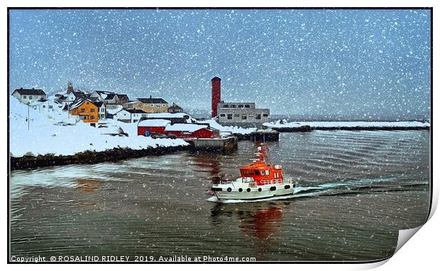 "Rescue in the snow" Print by ROS RIDLEY