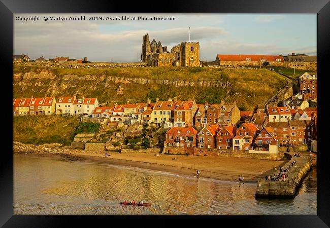 Whitby Abbey Church and Harbour Framed Print by Martyn Arnold