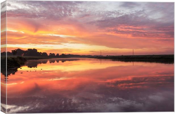 River Trent Sunrise Canvas Print by Matt Cottam