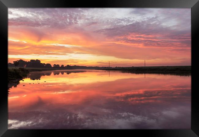 River Trent Sunrise Framed Print by Matt Cottam