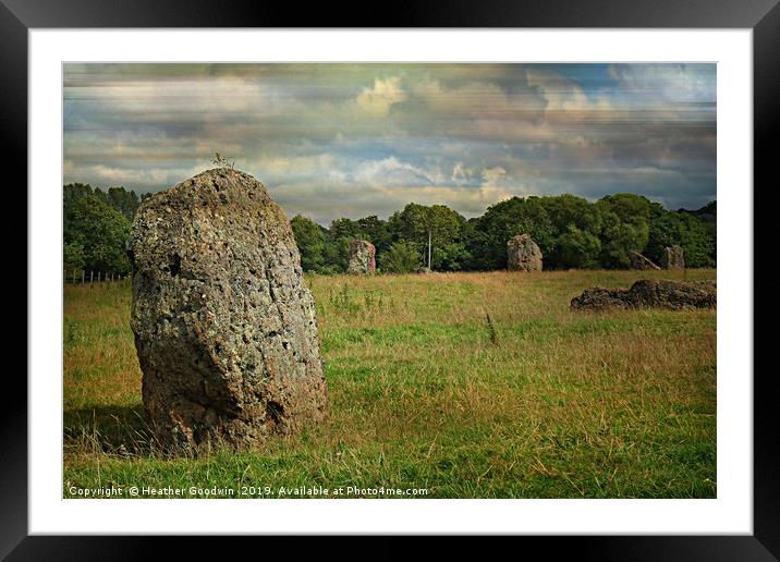 Standing Stones Framed Mounted Print by Heather Goodwin
