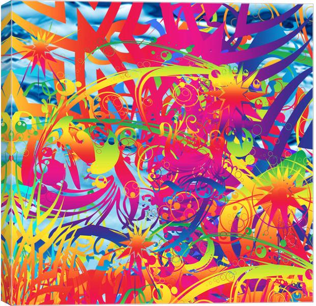 Abstract Magical Garden Canvas Print by Matthew Lacey