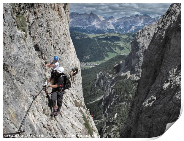 Via Ferrata, Brigata, Tridentina  Print by Chris Drabble