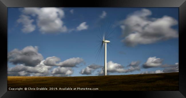 Wind turbine                                 Framed Print by Chris Drabble