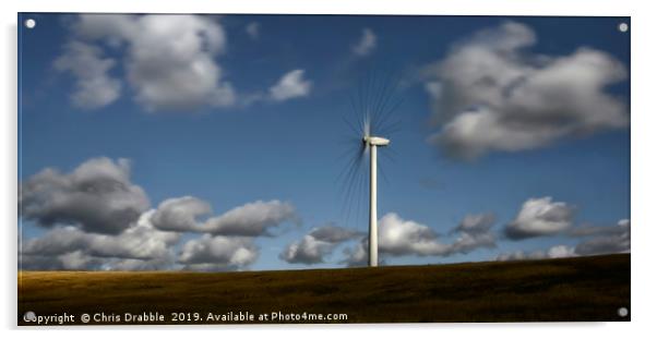 Wind turbine                                 Acrylic by Chris Drabble