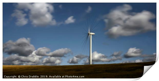 Wind turbine                                 Print by Chris Drabble