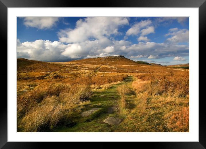 Carl Wark & Burbage Valley Framed Mounted Print by Darren Galpin