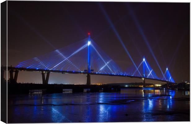 Queensferry Crossing Saltire  Canvas Print by Richard Newton